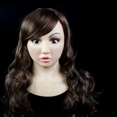 (SF-10) Soft Silicone Realist Human Face Crossdress Full Head Female/Girl Sexy Doll Fetish Mask